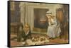 Nursing a Treasured Pet-Charles Haigh-Wood-Framed Stretched Canvas