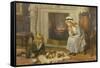 Nursing a Treasured Pet-Charles Haigh-Wood-Framed Stretched Canvas