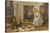 Nursing a Treasured Pet-Charles Haigh-Wood-Stretched Canvas