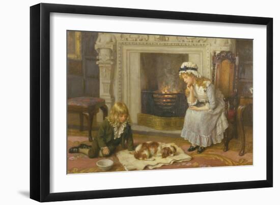 Nursing a Treasured Pet-Charles Haigh-Wood-Framed Giclee Print