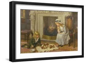 Nursing a Treasured Pet-Charles Haigh-Wood-Framed Giclee Print