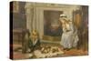 Nursing a Treasured Pet-Charles Haigh-Wood-Stretched Canvas