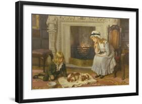 Nursing a Treasured Pet-Charles Haigh-Wood-Framed Giclee Print