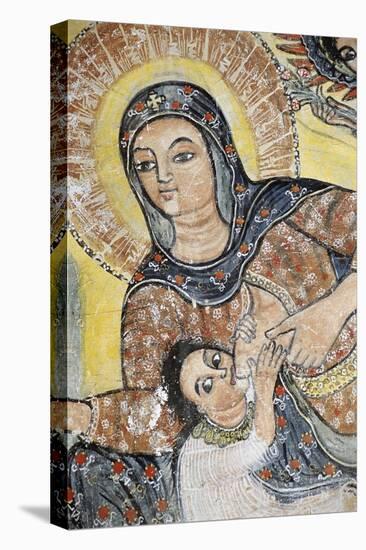 Nursing Madonna, Fresco, Church of Narga Selassie-null-Stretched Canvas