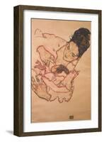 Nursing Mother (Stephanie Gruenwald), 1917-Egon Schiele-Framed Giclee Print