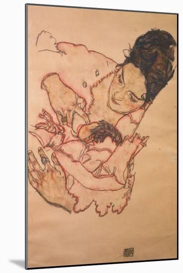 Nursing Mother (Stephanie Gruenwald), 1917-Egon Schiele-Mounted Giclee Print