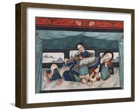 Nursing Mothers with Babies and Female Attendant, C.1870-null-Framed Giclee Print