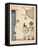 Nursing of Infants, Illustration from 'The Works of Hippocrates', 1934 (Colour Litho)-Joseph Kuhn-Regnier-Framed Stretched Canvas