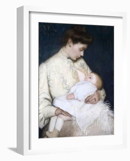 Nursing the Baby-Lilla Cabot Perry-Framed Giclee Print