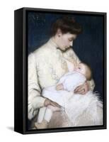 Nursing the Baby-Lilla Cabot Perry-Framed Stretched Canvas