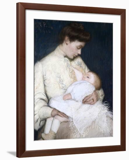 Nursing the Baby-Lilla Cabot Perry-Framed Giclee Print