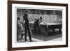 Nursing the Balls: Serious Game of Billiards-null-Framed Photographic Print