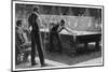 Nursing the Balls: Serious Game of Billiards-null-Mounted Premium Photographic Print