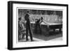 Nursing the Balls: Serious Game of Billiards-null-Framed Photographic Print