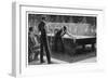 Nursing the Balls: Serious Game of Billiards-null-Framed Photographic Print