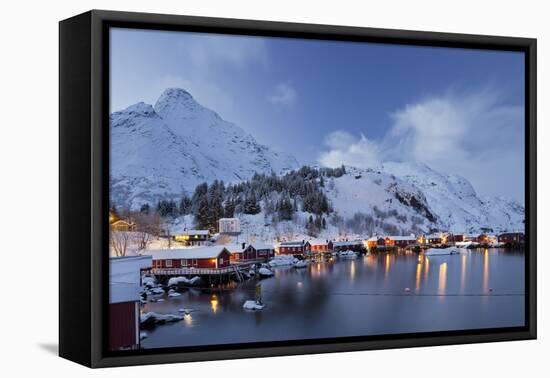 Nusfjord, Flakstadoya (Island), Lofoten, 'Nordland' (County), Norway-Rainer Mirau-Framed Stretched Canvas