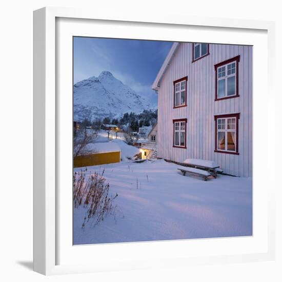 Nusfjord, Flakstadoya (Island), Lofoten, 'Nordland' (County), Norway-Rainer Mirau-Framed Photographic Print