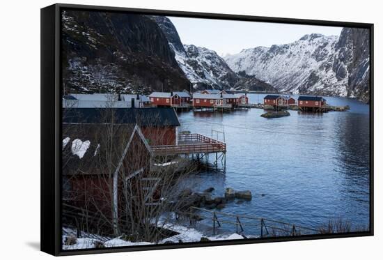 Nusfjord, Lofoten Islands, Arctic, Norway, Scandinavia-Sergio Pitamitz-Framed Stretched Canvas