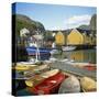 Nusfjord, Lofotens, Norway, Scandinavia, Europe-David Lomax-Stretched Canvas