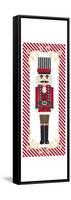 Nutcracker On Red Stripe III-Andi Metz-Framed Stretched Canvas