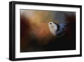 Nuthatch in Autumn-Jai Johnson-Framed Giclee Print