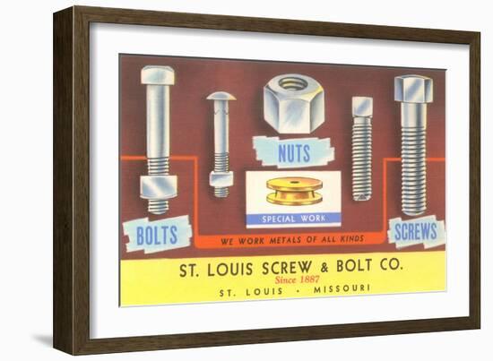 Nuts and Bolts-null-Framed Art Print