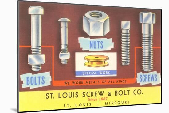 Nuts and Bolts-null-Mounted Art Print