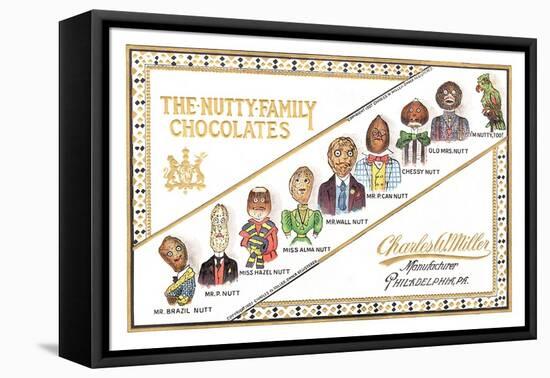Nutty Family Chocolates-null-Framed Stretched Canvas