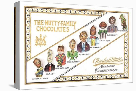 Nutty Family Chocolates-null-Stretched Canvas