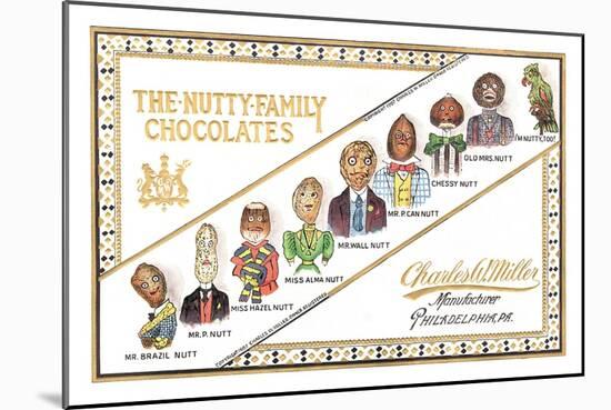 Nutty Family Chocolates-null-Mounted Art Print