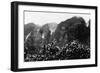 Nuuanu Valley, Hawaii - View of Upside Down Falls Photograph-Lantern Press-Framed Art Print