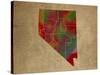 NV Colorful Counties-Red Atlas Designs-Stretched Canvas