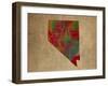 NV Colorful Counties-Red Atlas Designs-Framed Giclee Print