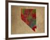 NV Colorful Counties-Red Atlas Designs-Framed Giclee Print
