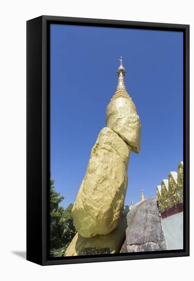 Nwa-La-Bo Pagoda Golden Rock and Pagoda Near Mawlamyine, Mon, Myanmar (Burma), Southeast Asia-Alex Robinson-Framed Stretched Canvas