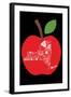 NY apple-Jace Grey-Framed Art Print