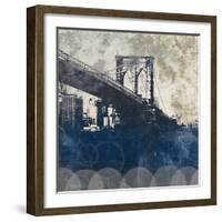 NY Bridge at Dusk I-Dan Meneely-Framed Art Print