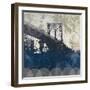 NY Bridge at Dusk I-Dan Meneely-Framed Art Print