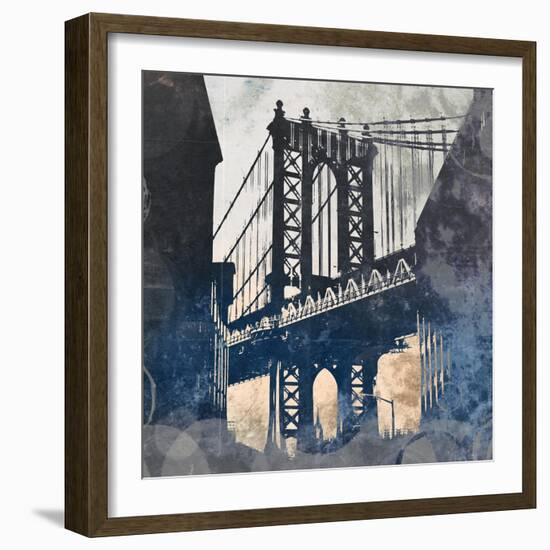 NY Bridge at Dusk II-Dan Meneely-Framed Art Print