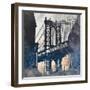 NY Bridge at Dusk II-Dan Meneely-Framed Art Print