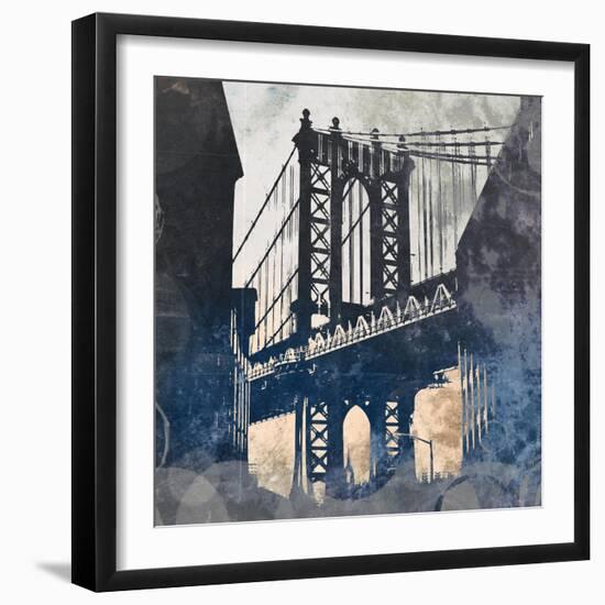 NY Bridge at Dusk II-Dan Meneely-Framed Art Print