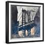 NY Bridge at Dusk II-Dan Meneely-Framed Art Print