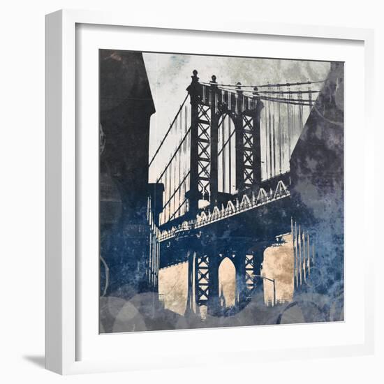 NY Bridge at Dusk II-Dan Meneely-Framed Art Print