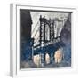 NY Bridge at Dusk II-Dan Meneely-Framed Art Print