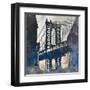 NY Bridge at Dusk II-Dan Meneely-Framed Art Print