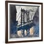 NY Bridge at Dusk II-Dan Meneely-Framed Art Print
