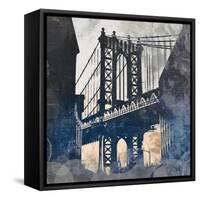 NY Bridge at Dusk II-Dan Meneely-Framed Stretched Canvas