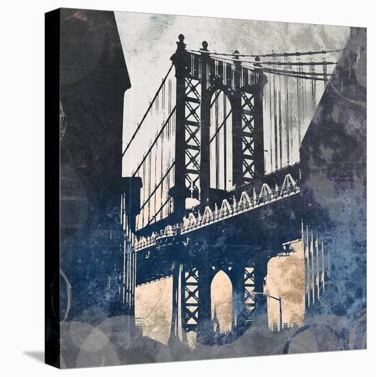 NY Bridge at Dusk II-Dan Meneely-Stretched Canvas