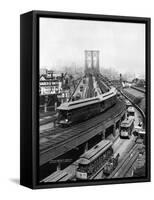 NY: Brooklyn Bridge, 1898-null-Framed Stretched Canvas