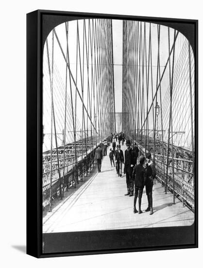 NY: Brooklyn Bridge, 1901-null-Framed Stretched Canvas